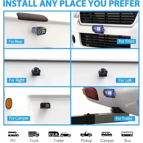 4K Car Backup Cameras System - Night vision Wired 1920x1080P