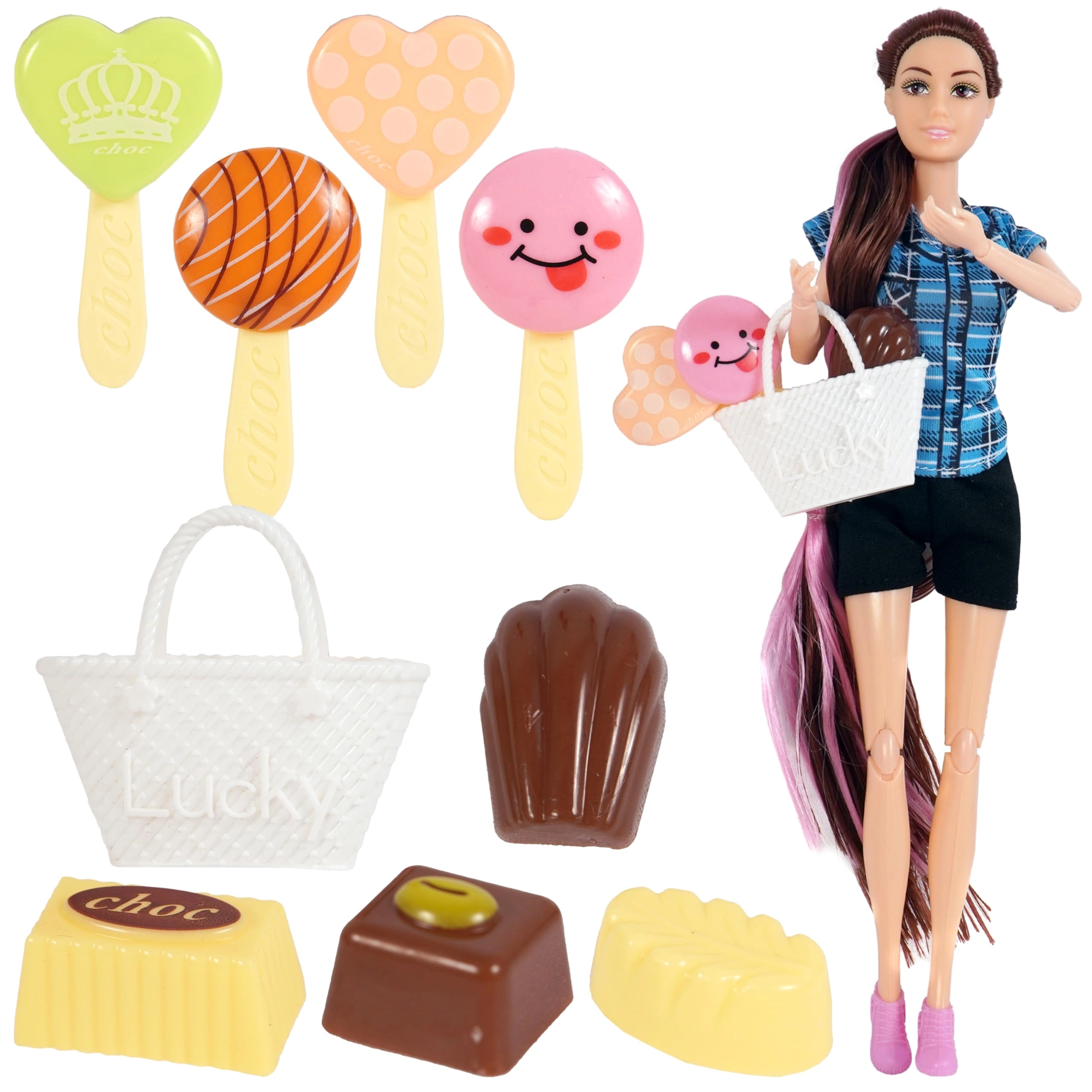 Sunshine Gifting Beauty Doll with Candy Set - Multicolor Plastic Ages 3+