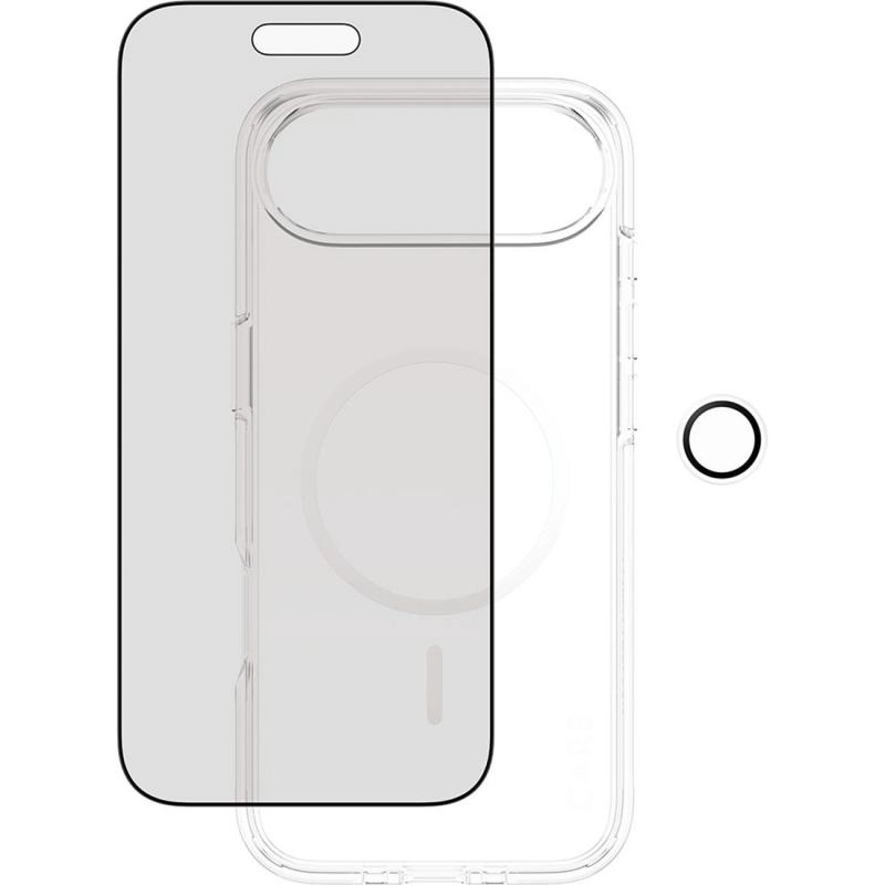 Hard MagSafe Case + Privacy Screen Protector + Hoops Camera Lens Protector for iPhone 17