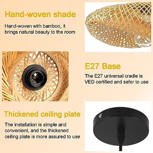 Boho Chandelier - 60cm E27 Bamboo