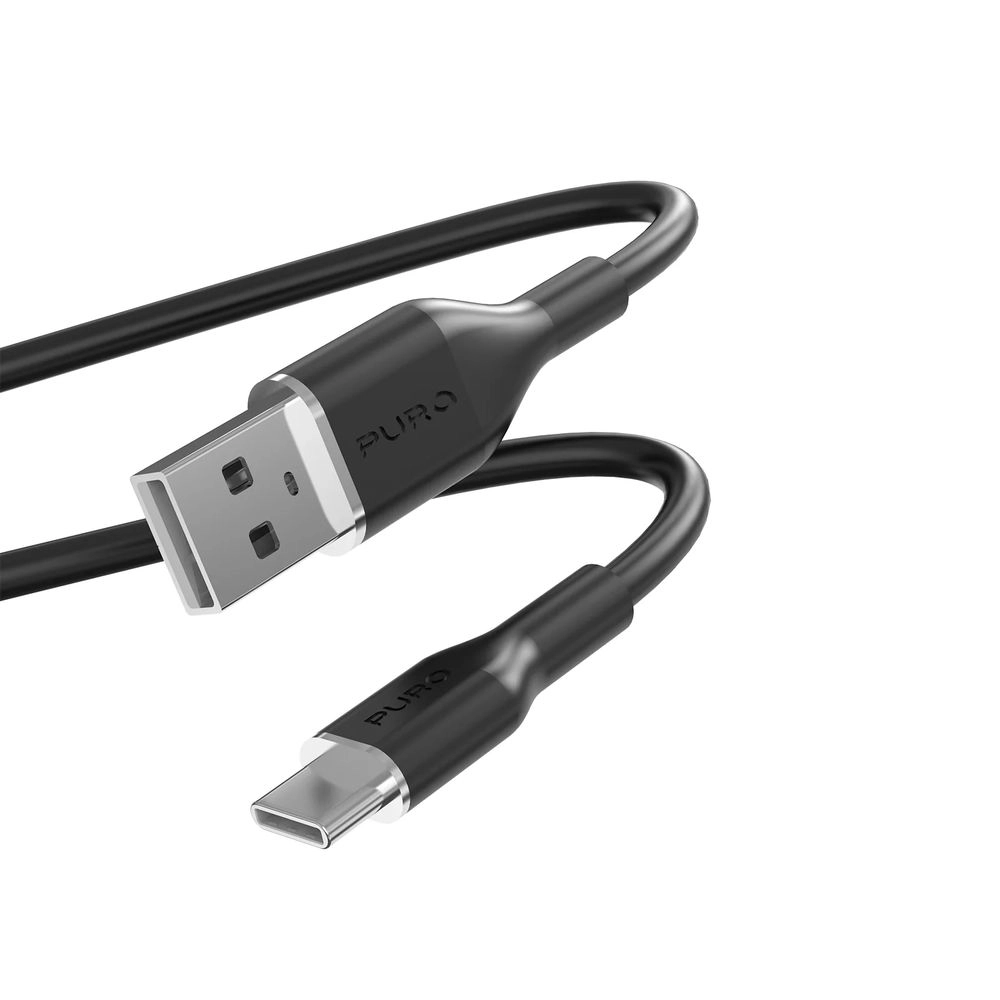 PURO Soft Cable USB-A to USB-C 1.5m Silicone