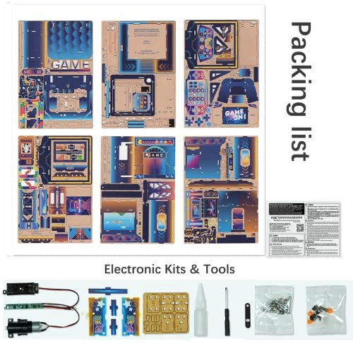 Miniature Dollhouse Kit - Automatic Lid Opening with Light Box 9"