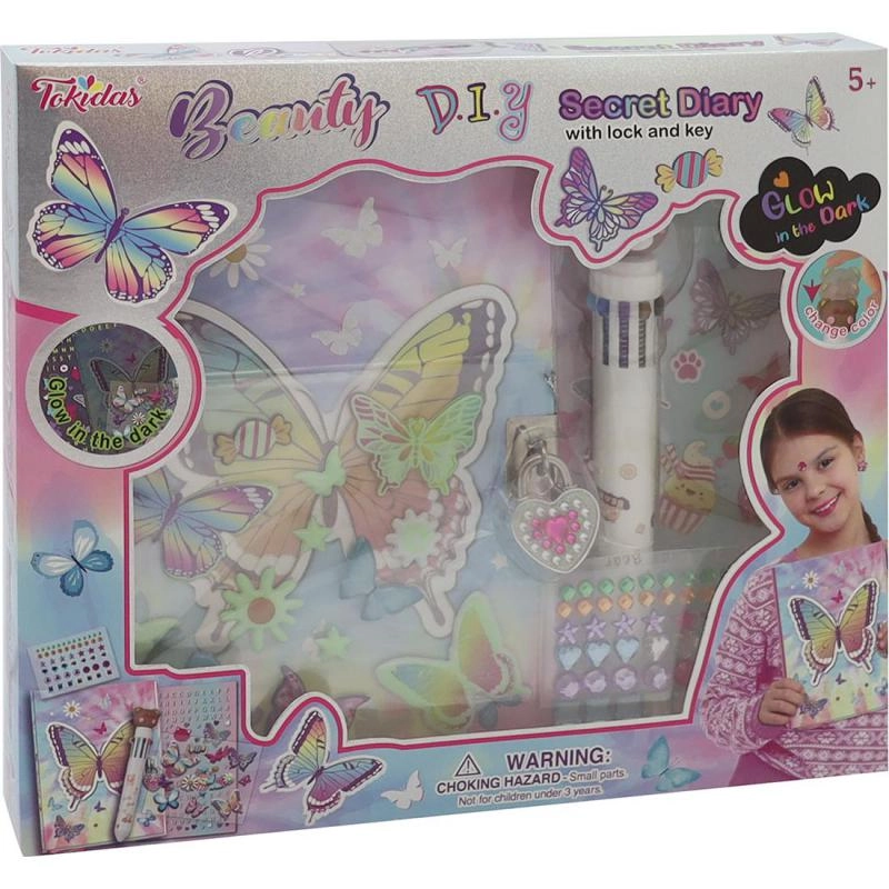 Tokidas Beauty Butterfly Diary - Pink 5 Items