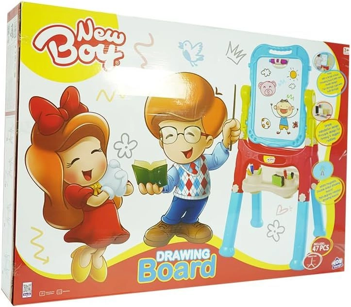 Drawing Board - 1 drawing board 1 sticker 2 cups 1 chalk clamp 6 chalks 5 pens 1 eraser 12 magnets