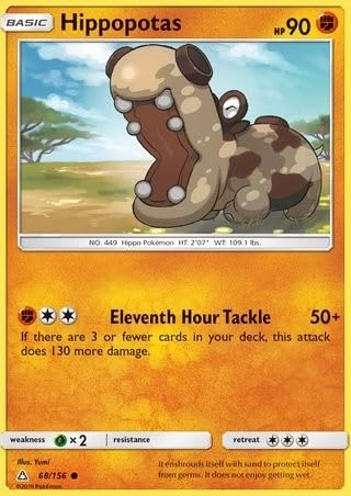 Pokémon Pokemon Hippopotas 68/156 - English 1pcs + Toploader