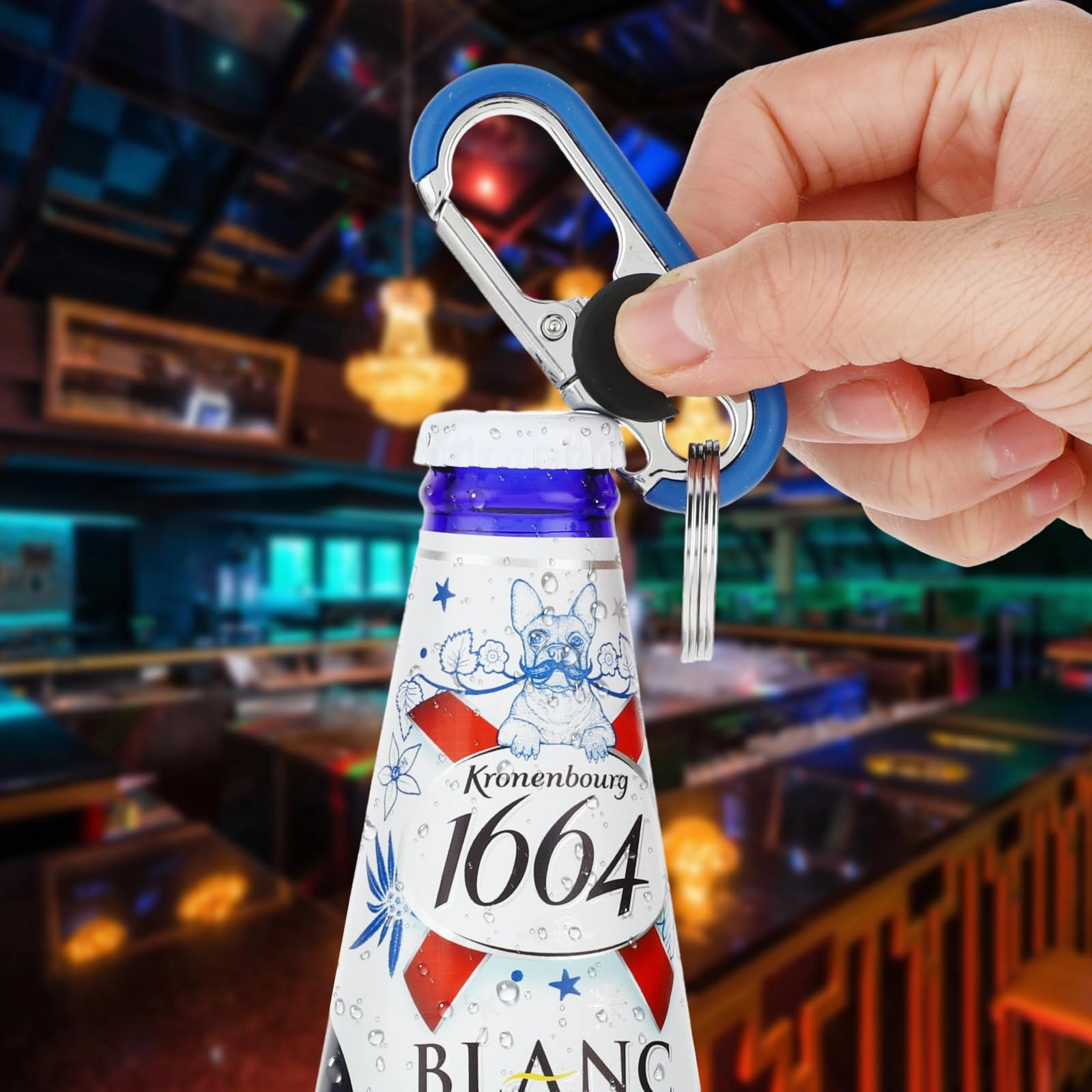 Keychain Bottle Opener - 2pcs Blue+black Bundle