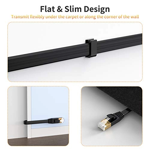 Cat7 Flat Ethernet Cable - 1m/3.3FT