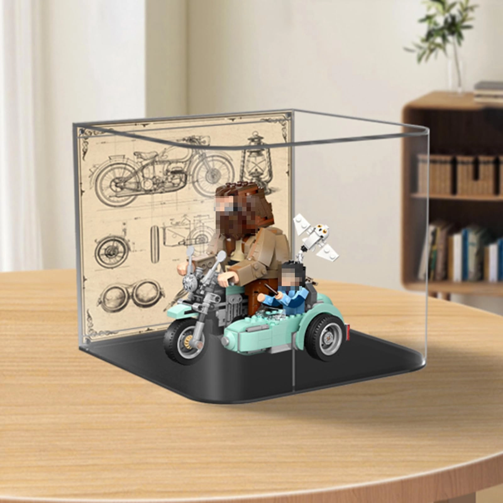 Figures Display Box - 23x23x21cm Acrylic Black Base