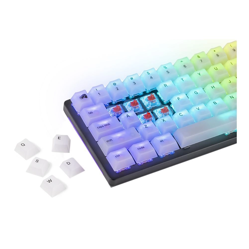 Polychroma Translucent RGB Keycaps - 60% 65% 75% TKL 96% full-sized