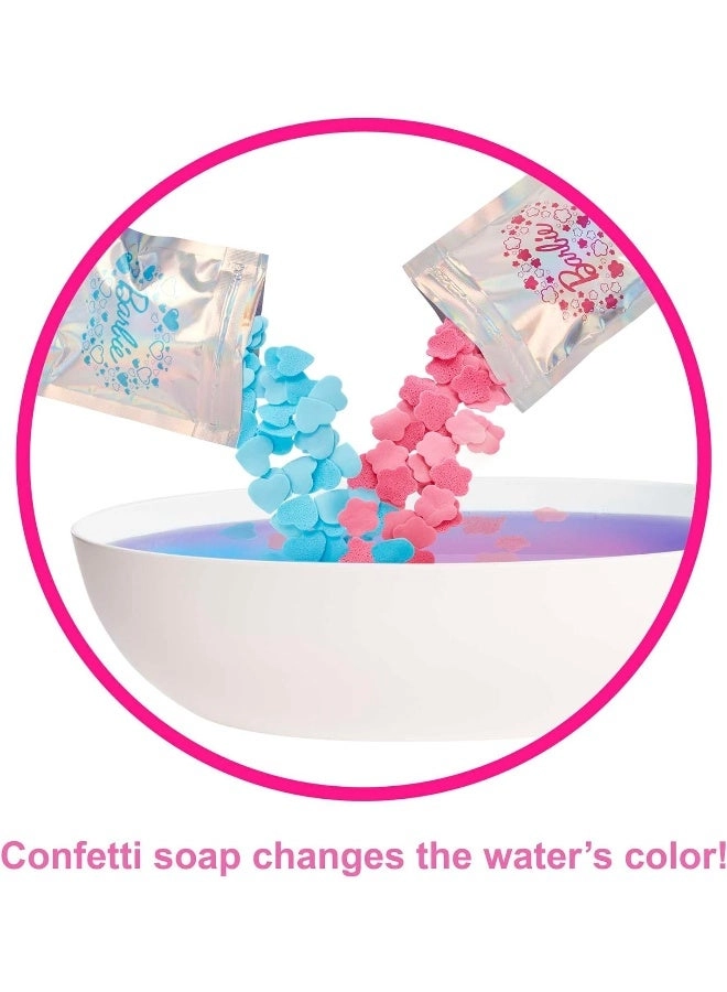 Doll - Blonde + Bathtub Playset - Confetti Soap & Accessories