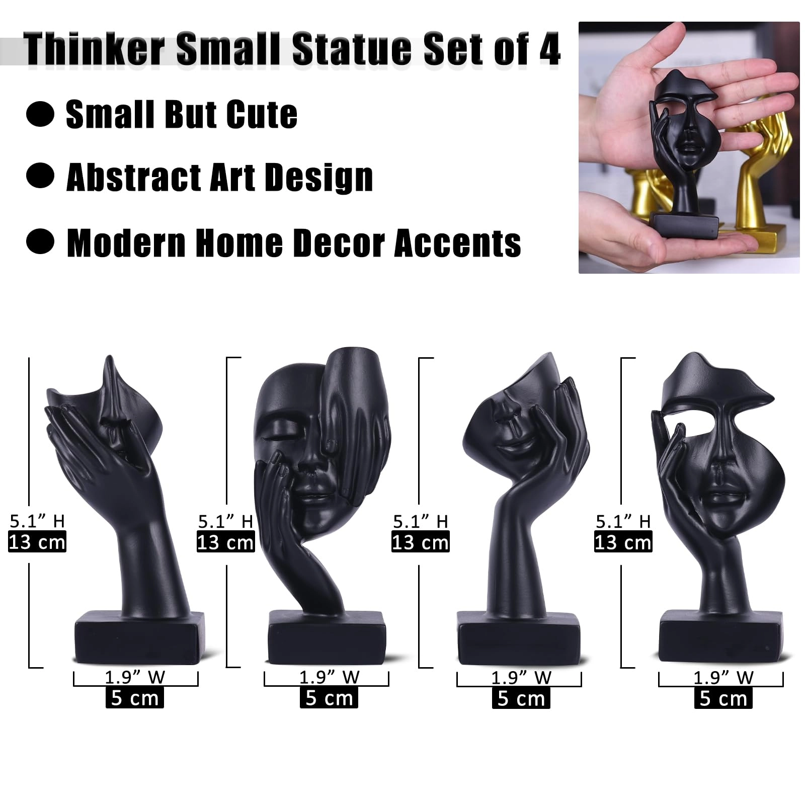 Abstract Thinker Figurine - Resin