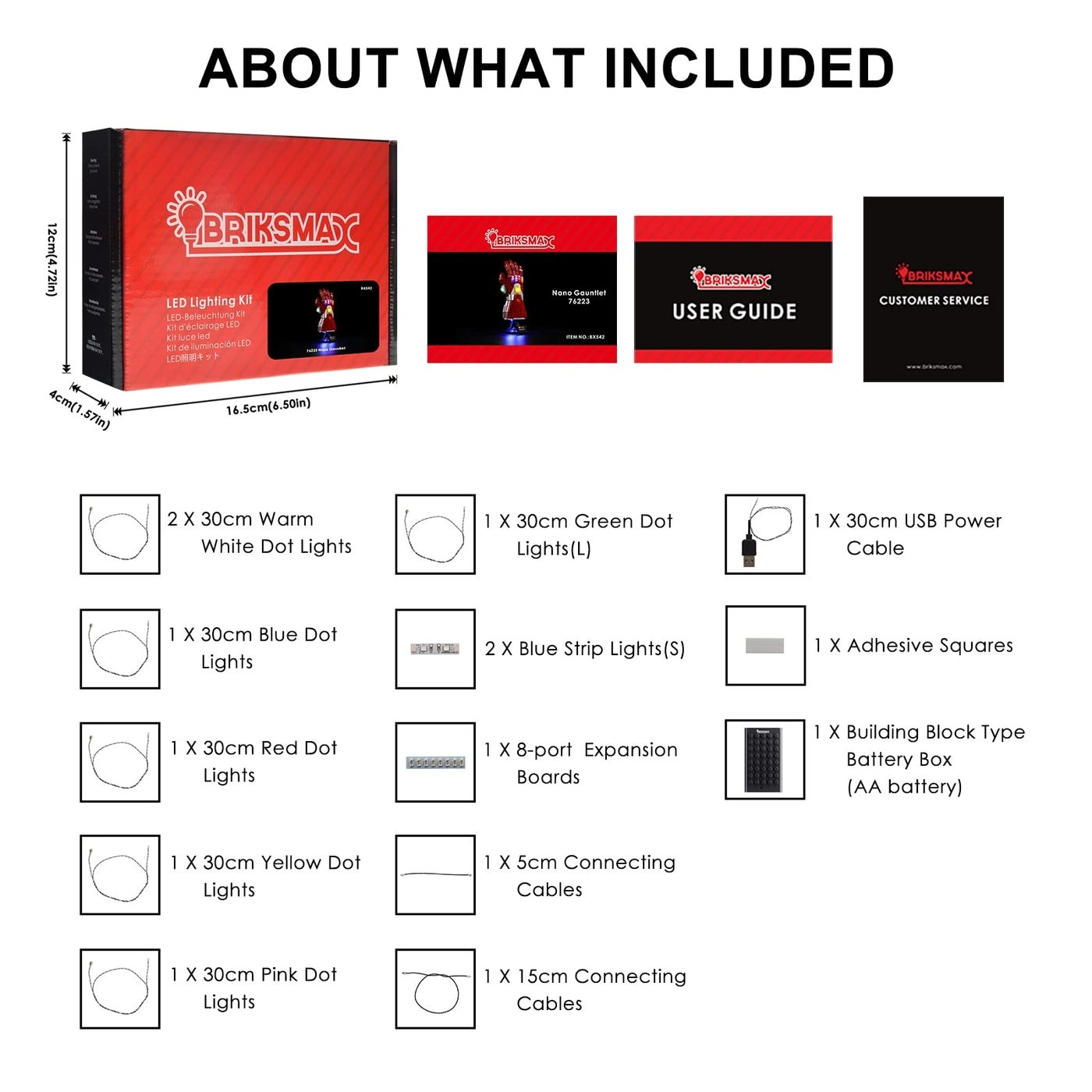 Led Lighting Kit for LEGO-76223 Nano Gauntlet