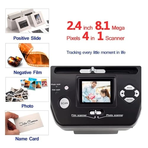 Film Slide Scanner - 22MP 2.4" LCD