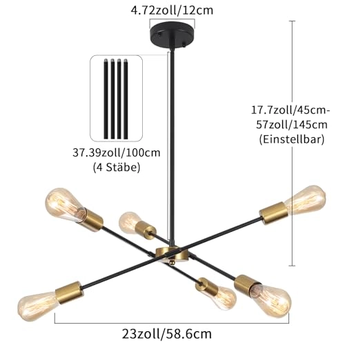 Modern Living Room Chandelier - Dimmable