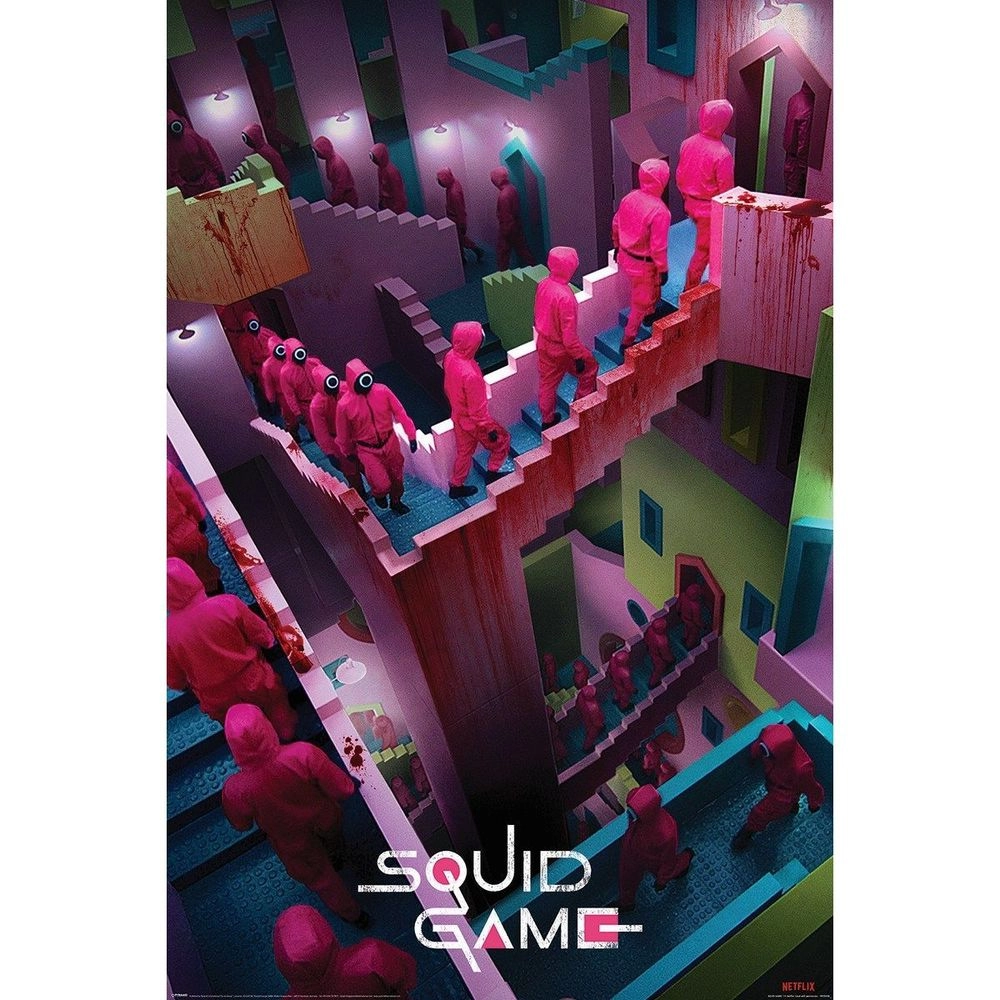 PYRAMID POSTERS Squid Game - Crazy Stairs - 61 x 91.5 x 0.1 cm