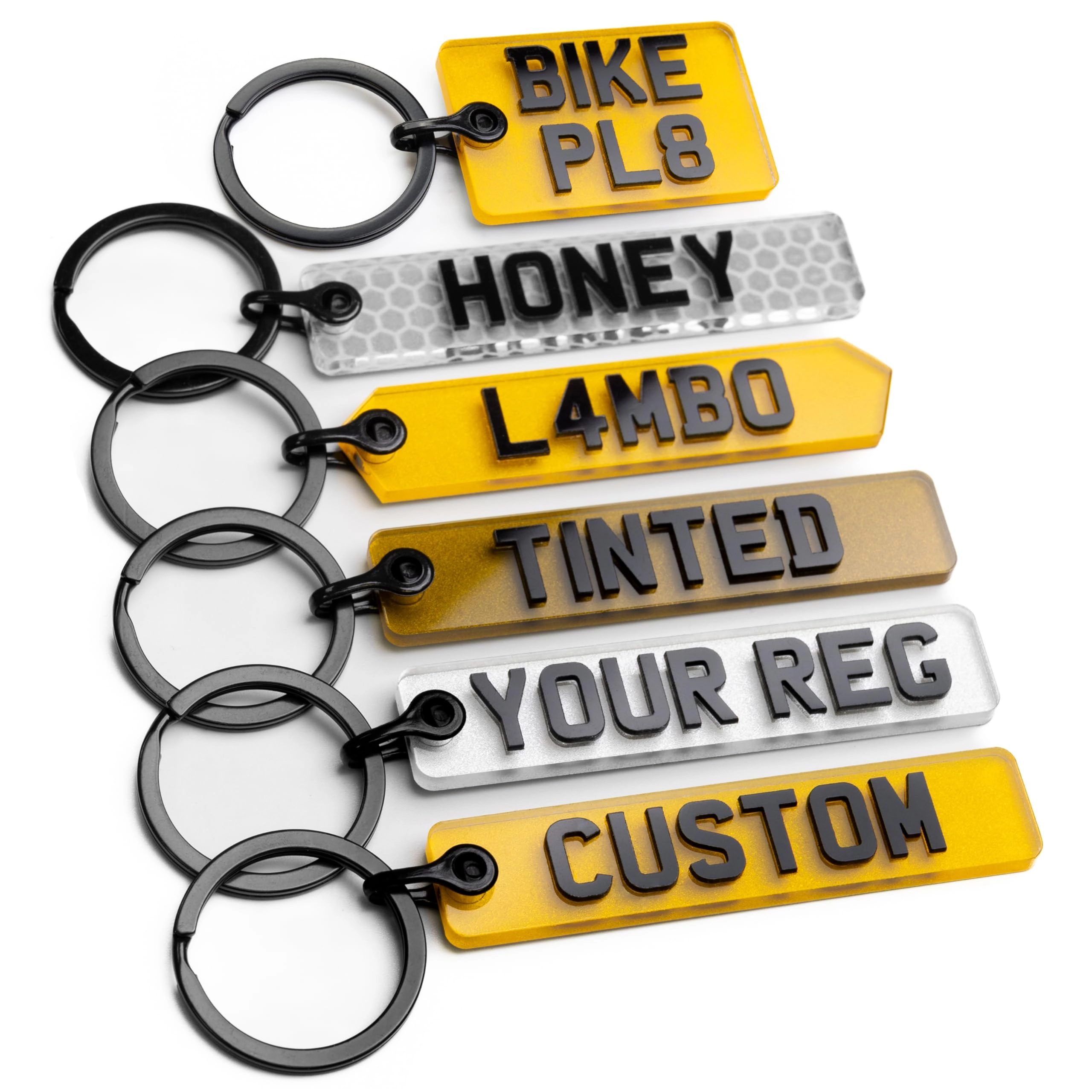 pixly Personalised Custom Licence Plate Keychain - Vehicle