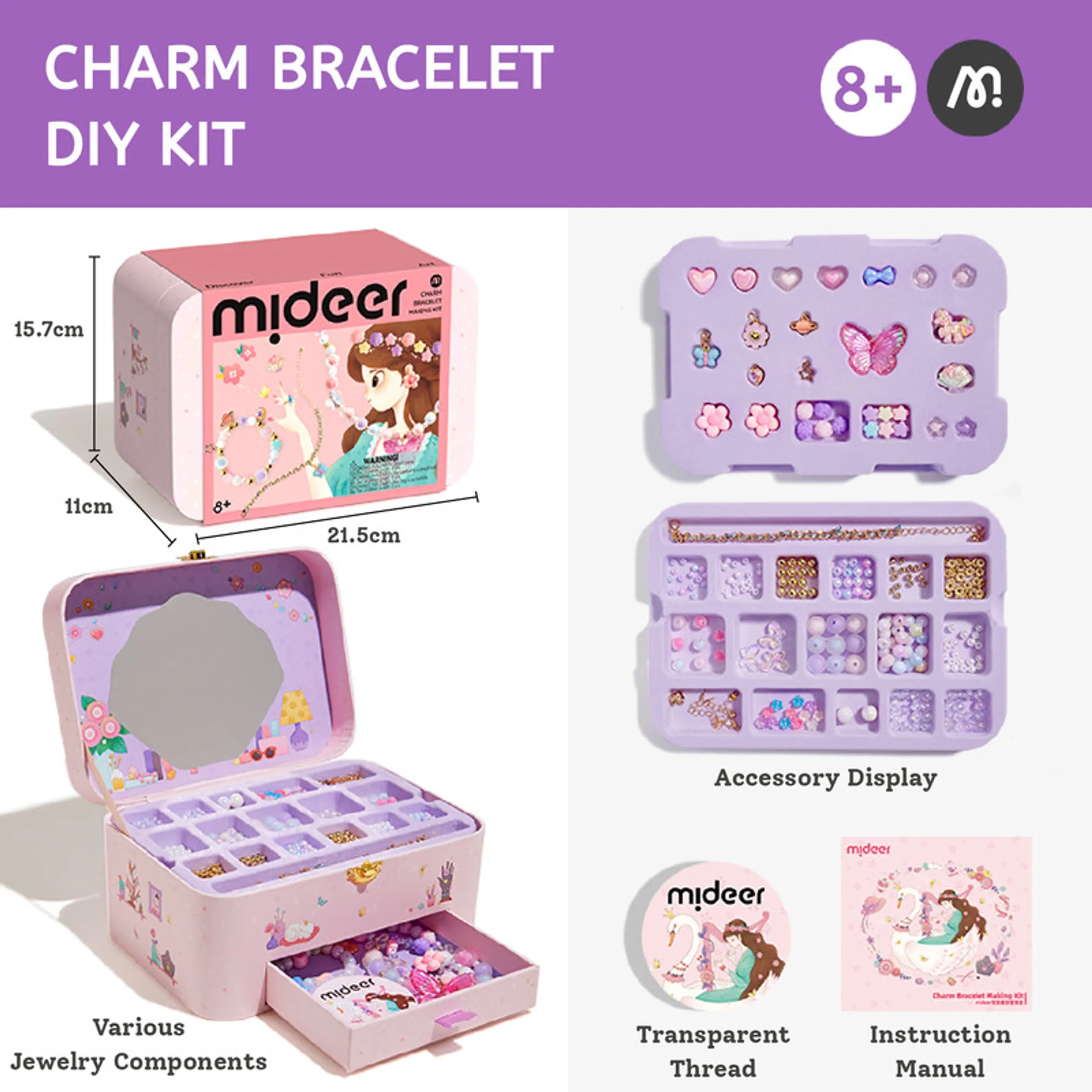 Jewelry Craft Kit - Over 1200 Pieces Multi Colour 8+