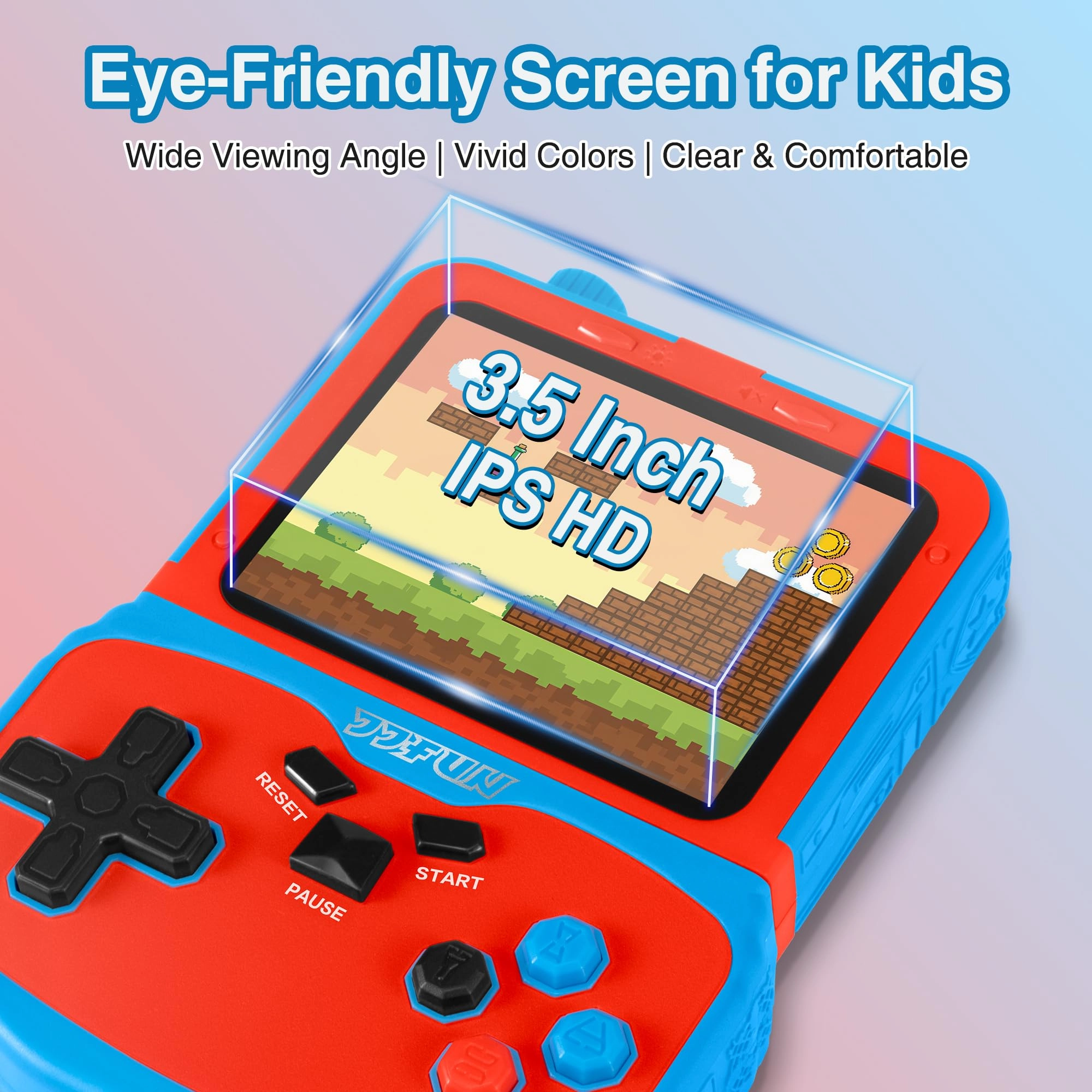 Portable Video Game Console - 220 Built-in Games 3.5'' IPS Screen