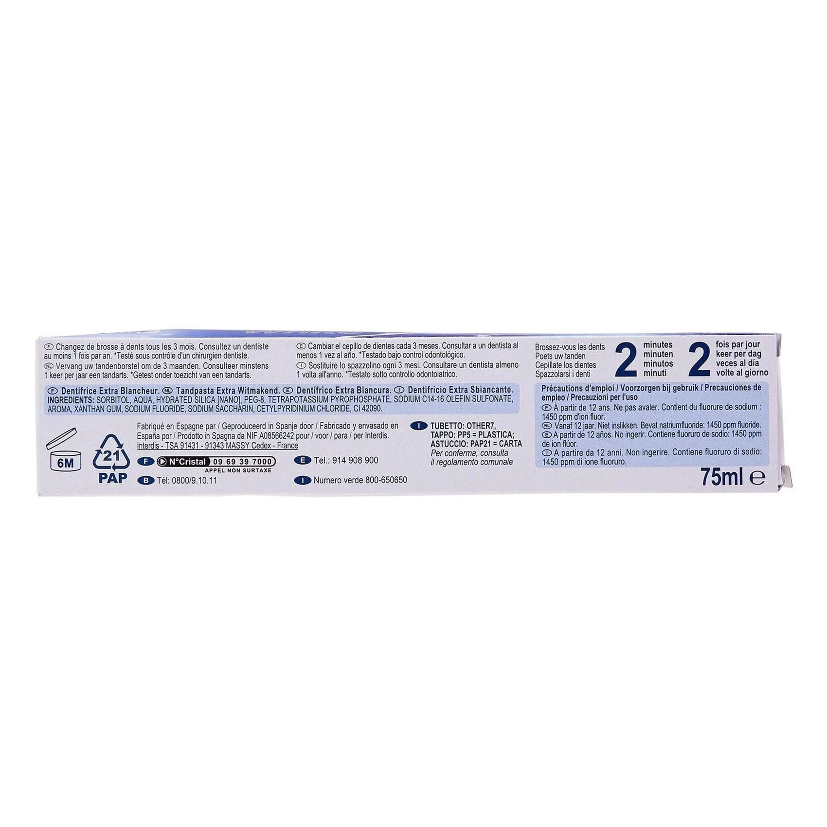 Soft Xtra White Sodium Fluoride Toothpaste 75ml x4