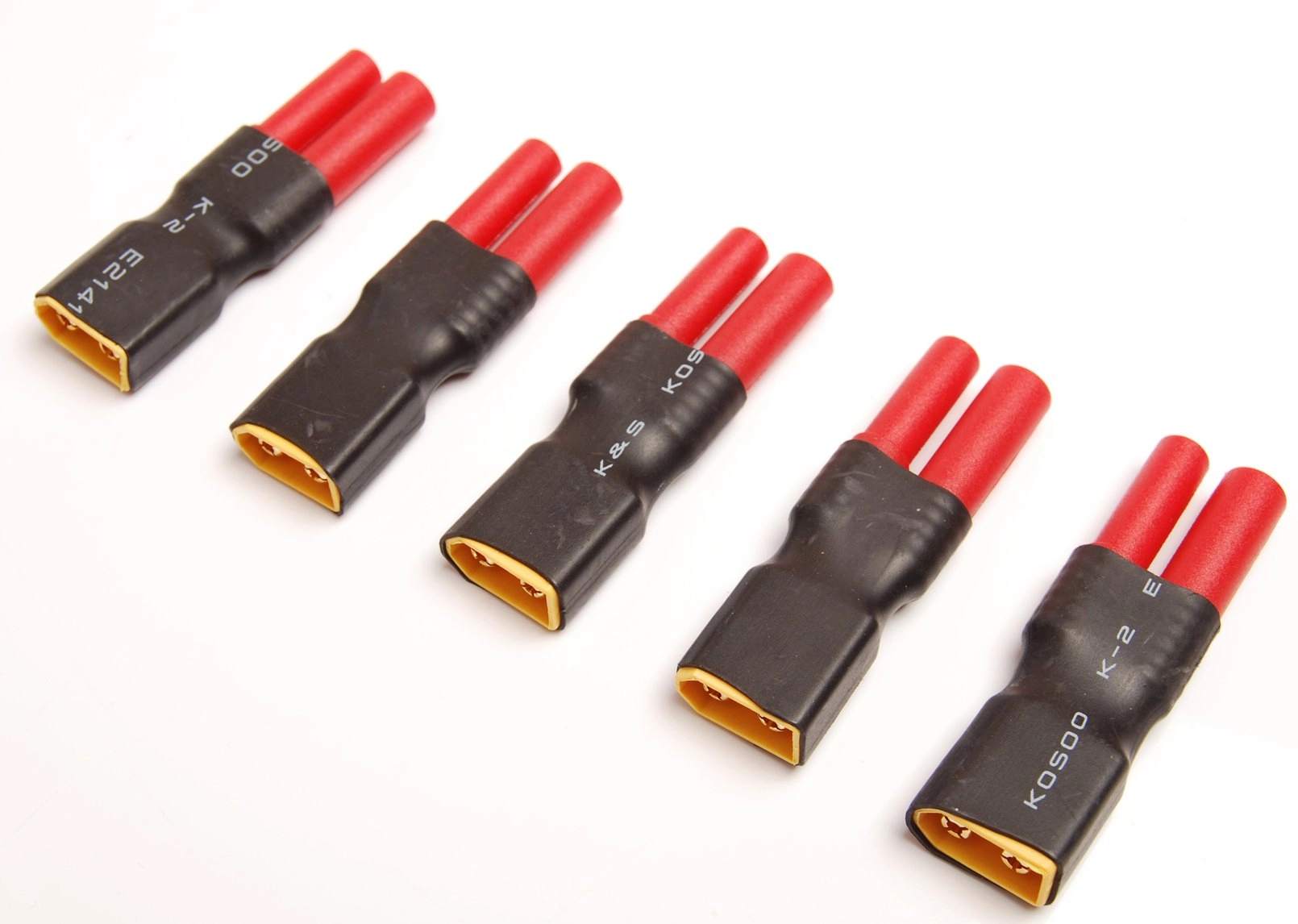 YIHANG XT60 to 4MM Bullet Adapter - Male Pack of 5