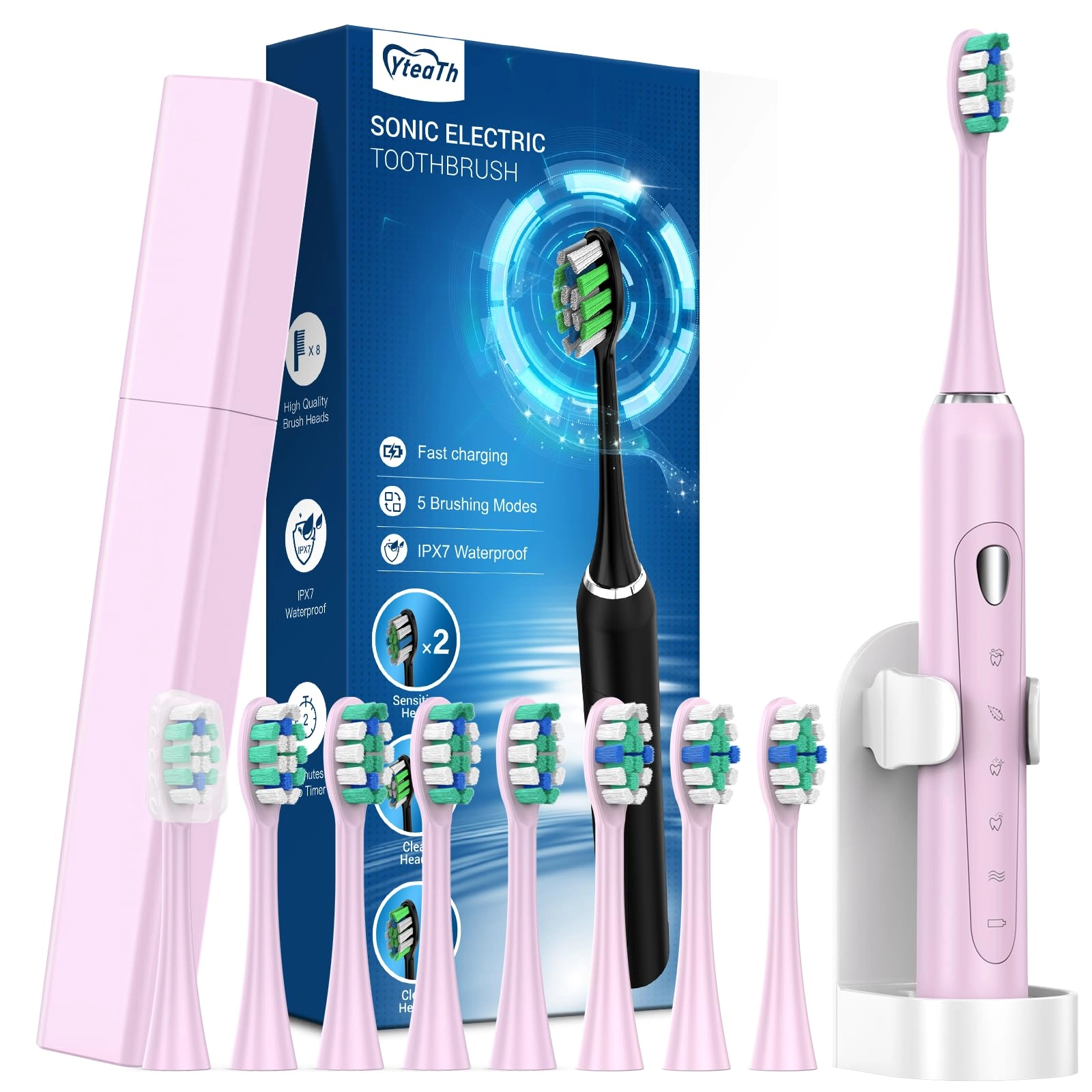 Y02 - 5 Modes 40000VPM 8 Brush Heads