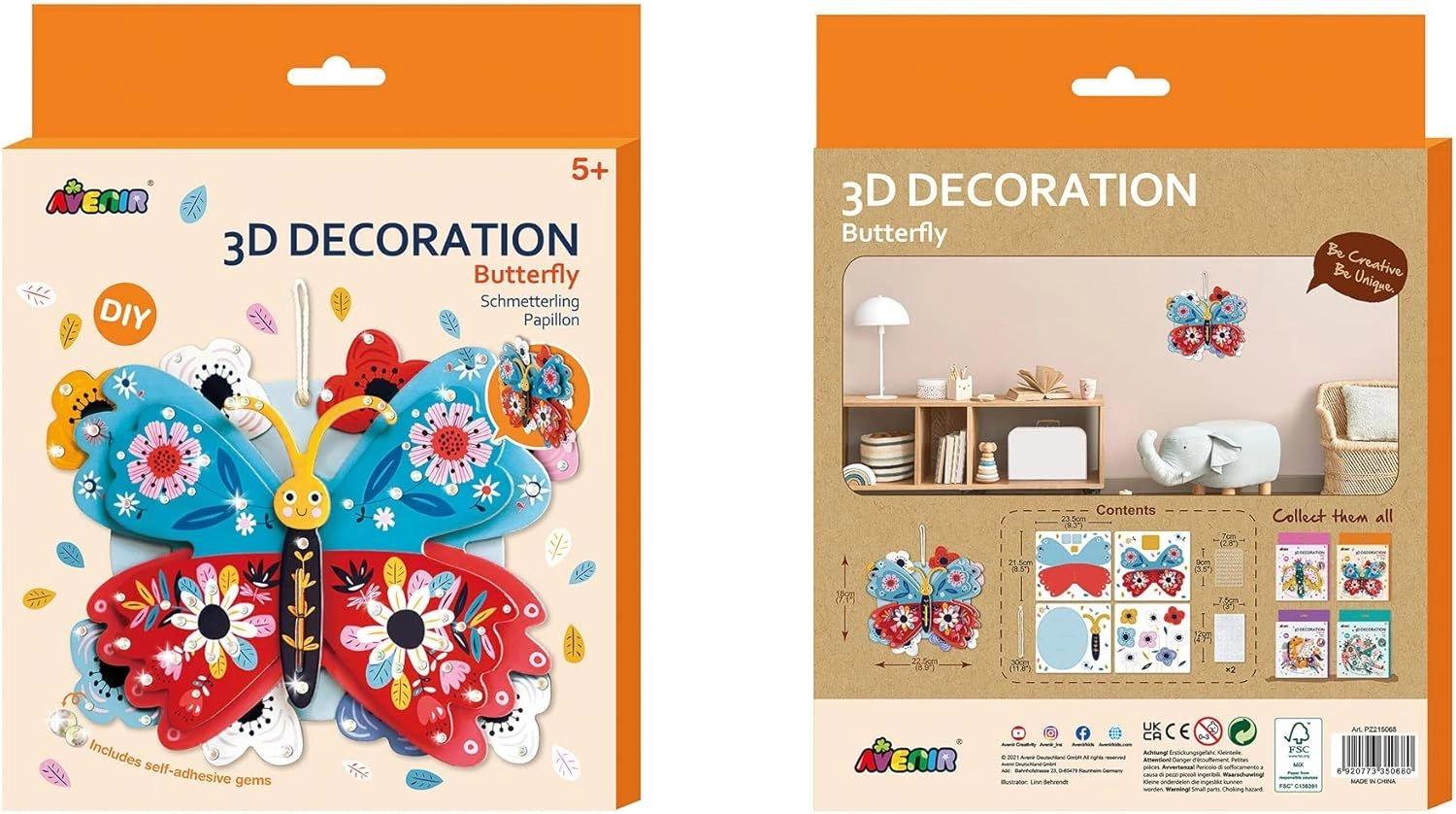 3D Decoration Kit - Butterfly Suitable for 5 years & above