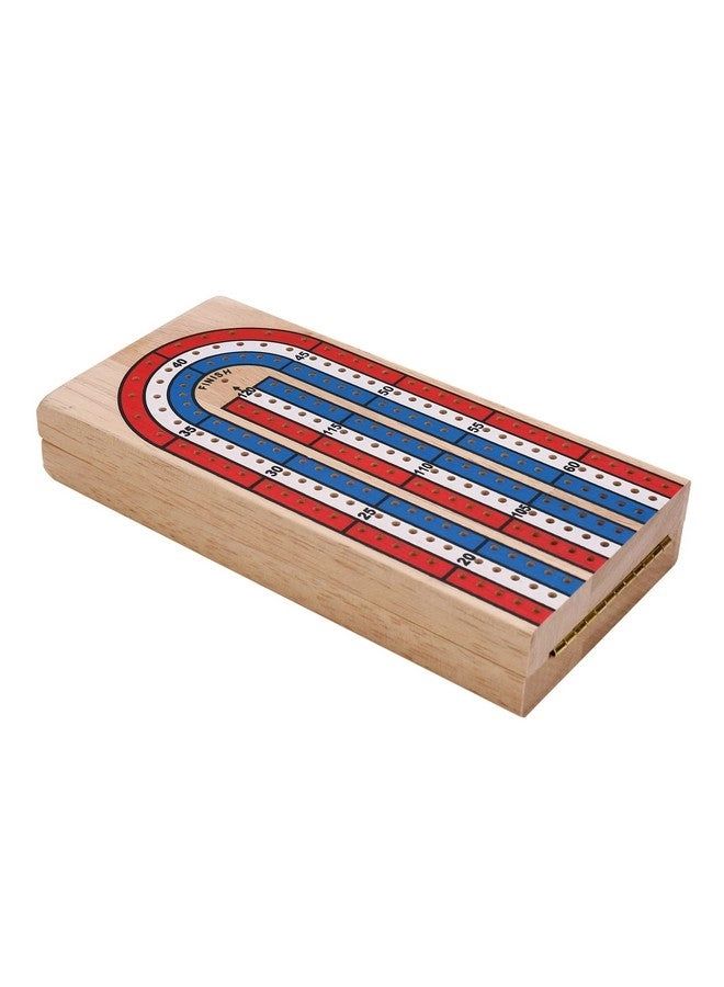Folding Cribbage Board - 3 Track Wooden