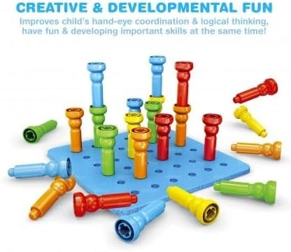 Stacking Pegs Building Set - 3+ 30 pieces