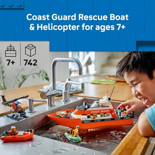 City Coast Guard Rescue Boat & Helicopter (60504)