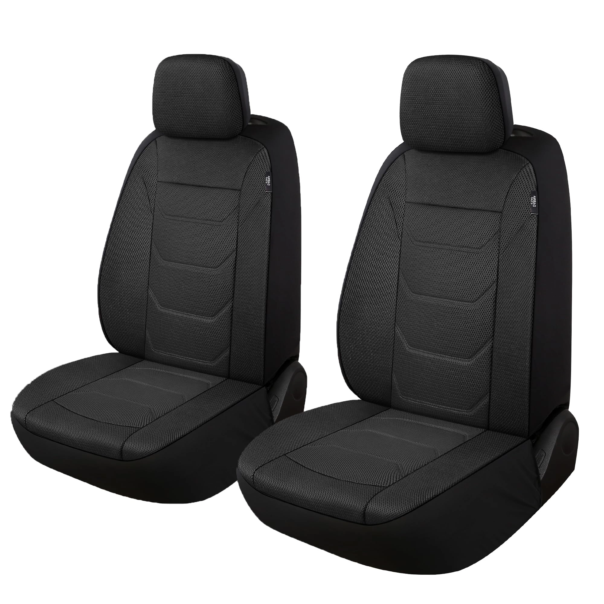 Zhejiang Treasureland Auto Accessoriess Co.,Ltd. 3D Air Mesh Car Seat Covers - Front Set Black Universal Fit