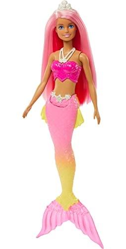 Barbie Dreamtopia Mermaid Doll - Curvy Pink Hair Ages 3+