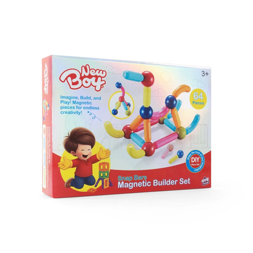 Snap Bars Magnetic Builder Set - 64 pcs