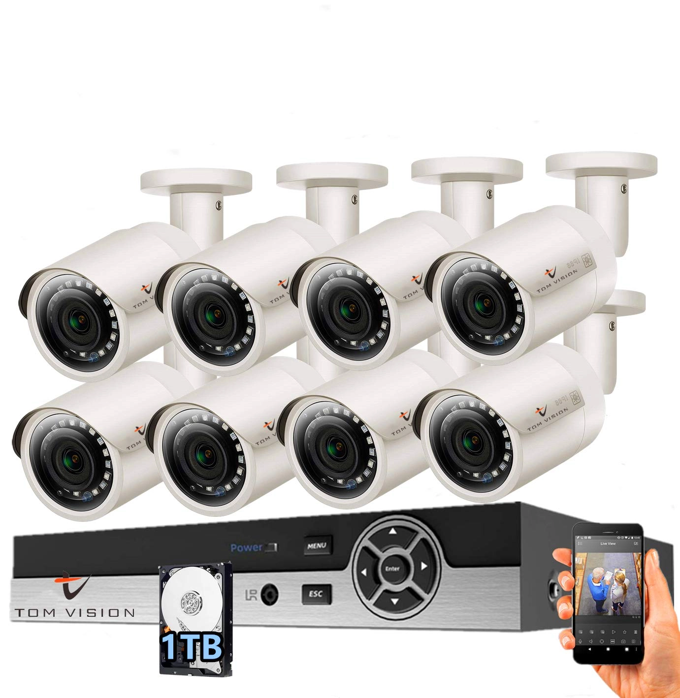 2K Security Camera System 8CH DVR