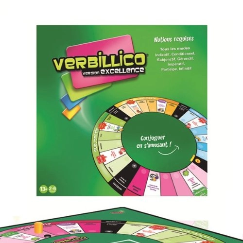 Verbillico Excellence Mattika Editions Educational Board Game to Memorize All the Times of French Conjugation