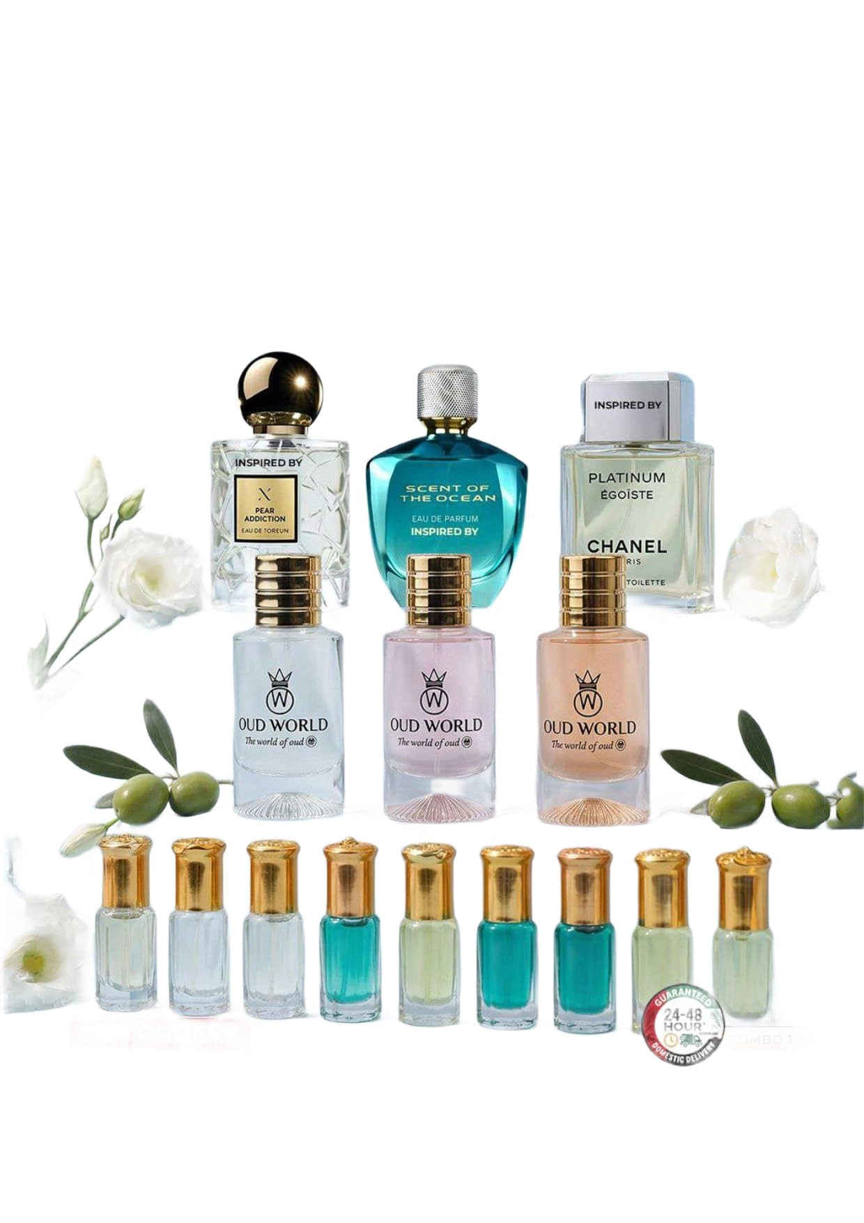 OUD WORLD Ocean Scent + New Addiction + Egoiste Platinem - 12