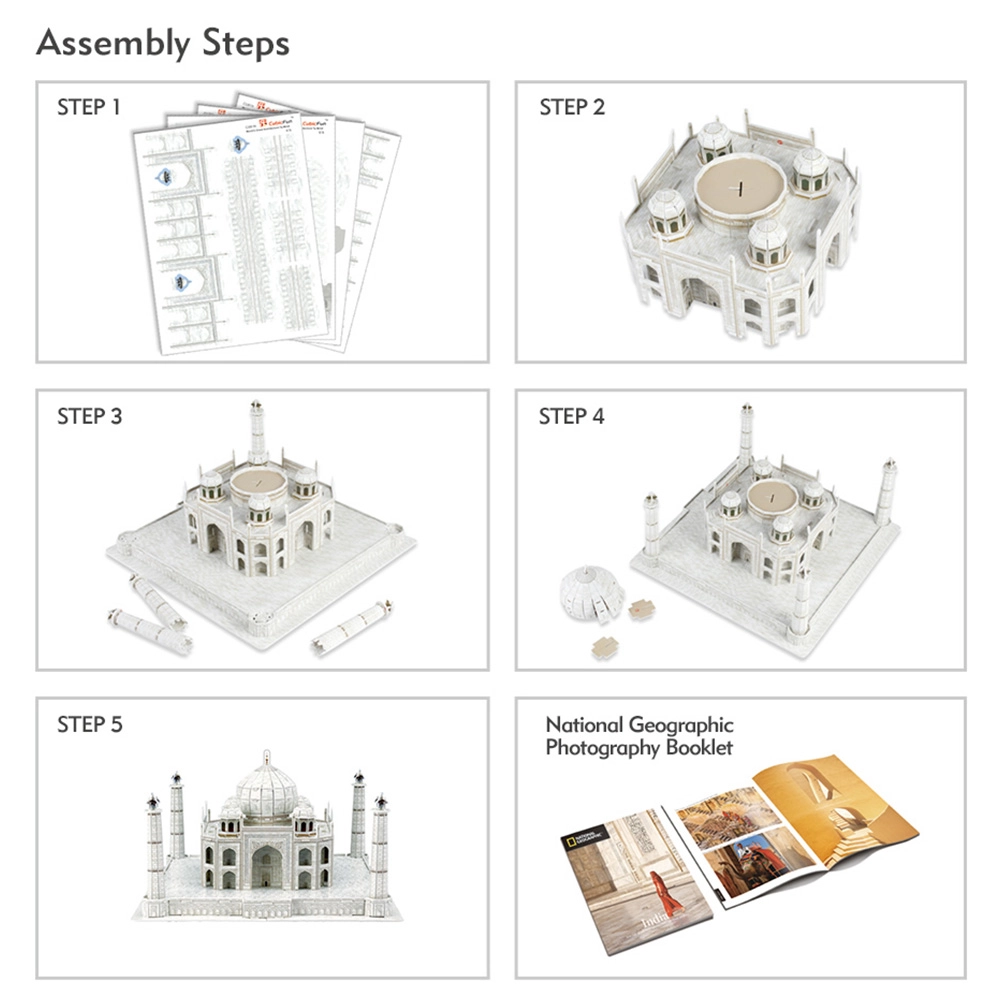 Taj Mahal 3D Puzzle (AL-DS0981H) - 87 pcs