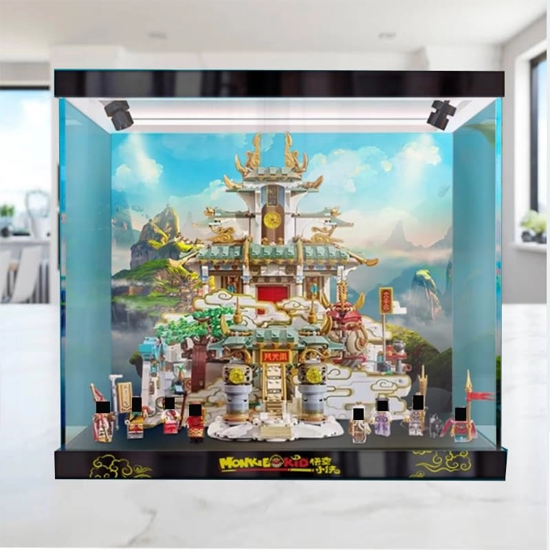 Clear Acrylic Display Case (80039) - 50x40x40cm Background+top Light2