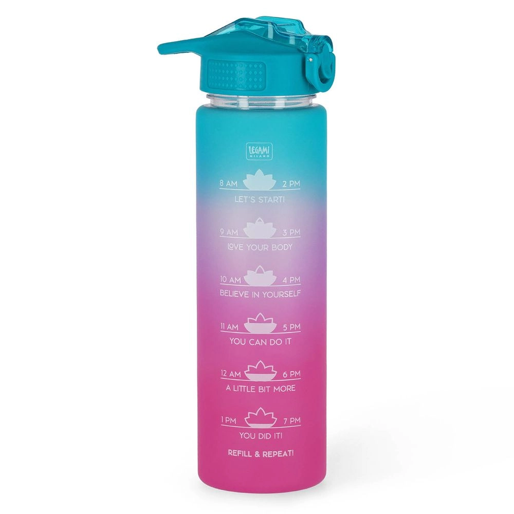 Legami Goals Water Bottle 1000 ml - Push Button