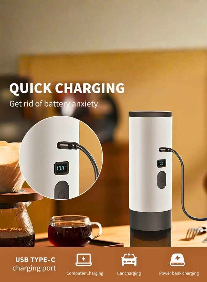 Portable Self-Heating Coffee Maker - Wireless Fast Brewing LCD Display 50 Cups Capacity