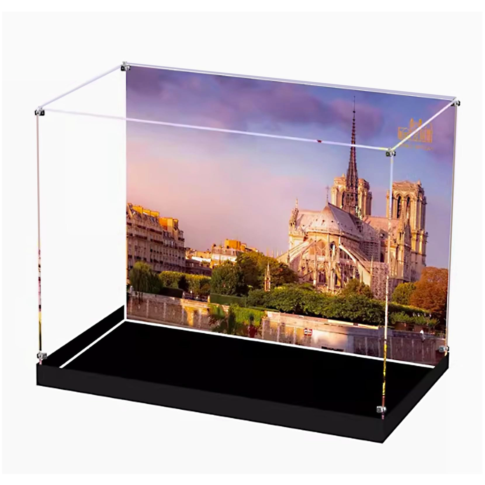 China Acrylic Display Case - 21061 45 x 25 x 35 cm Black Base (2mm)