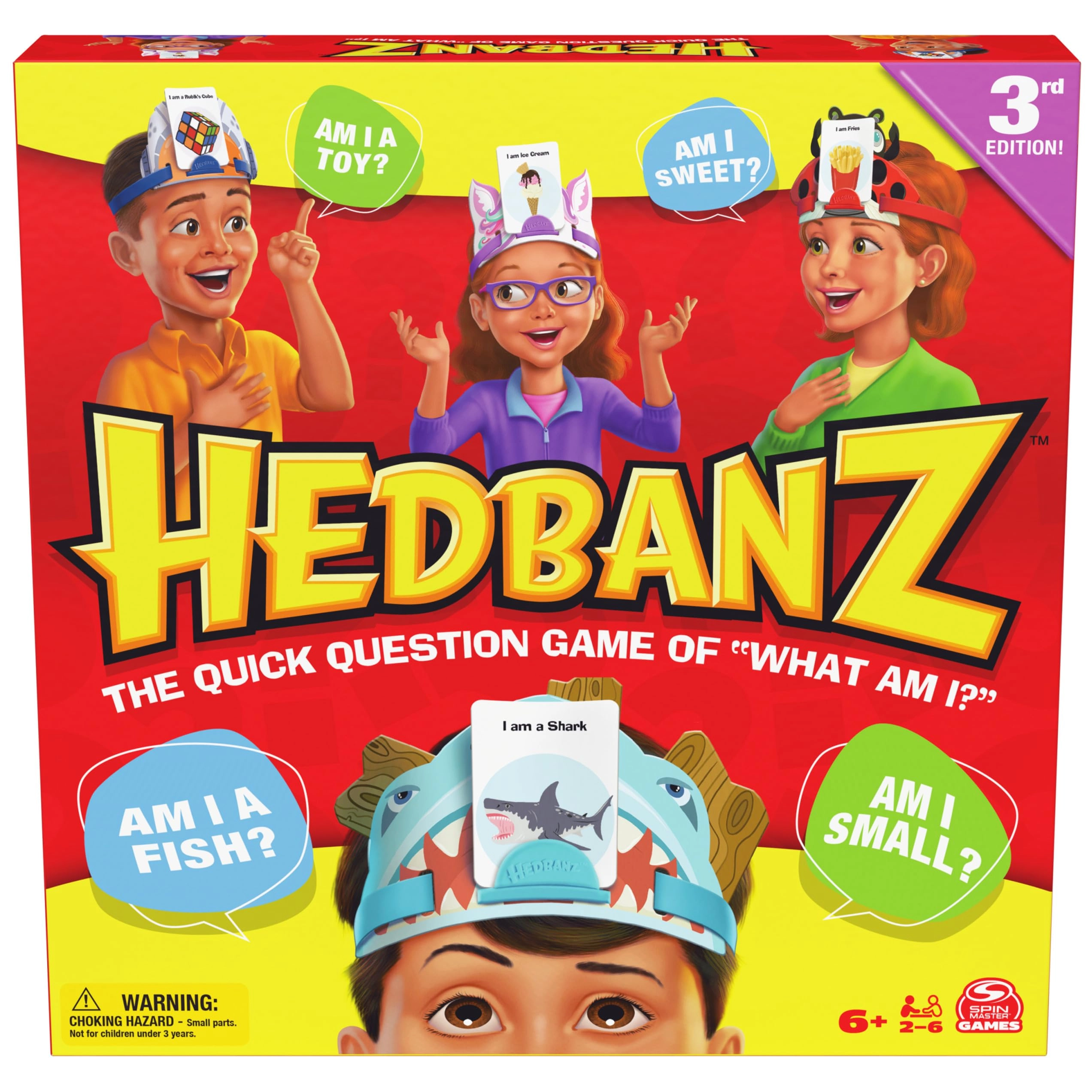 Spin Master Hedbanz Core - 3rd Edition 6 Headbands 69 Picture Cards