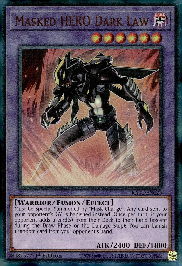 Yu-Gi-Oh! Masked Hero Dark Law RA01-EN025 - Prismatic Ultimate Rare 1st Edition
