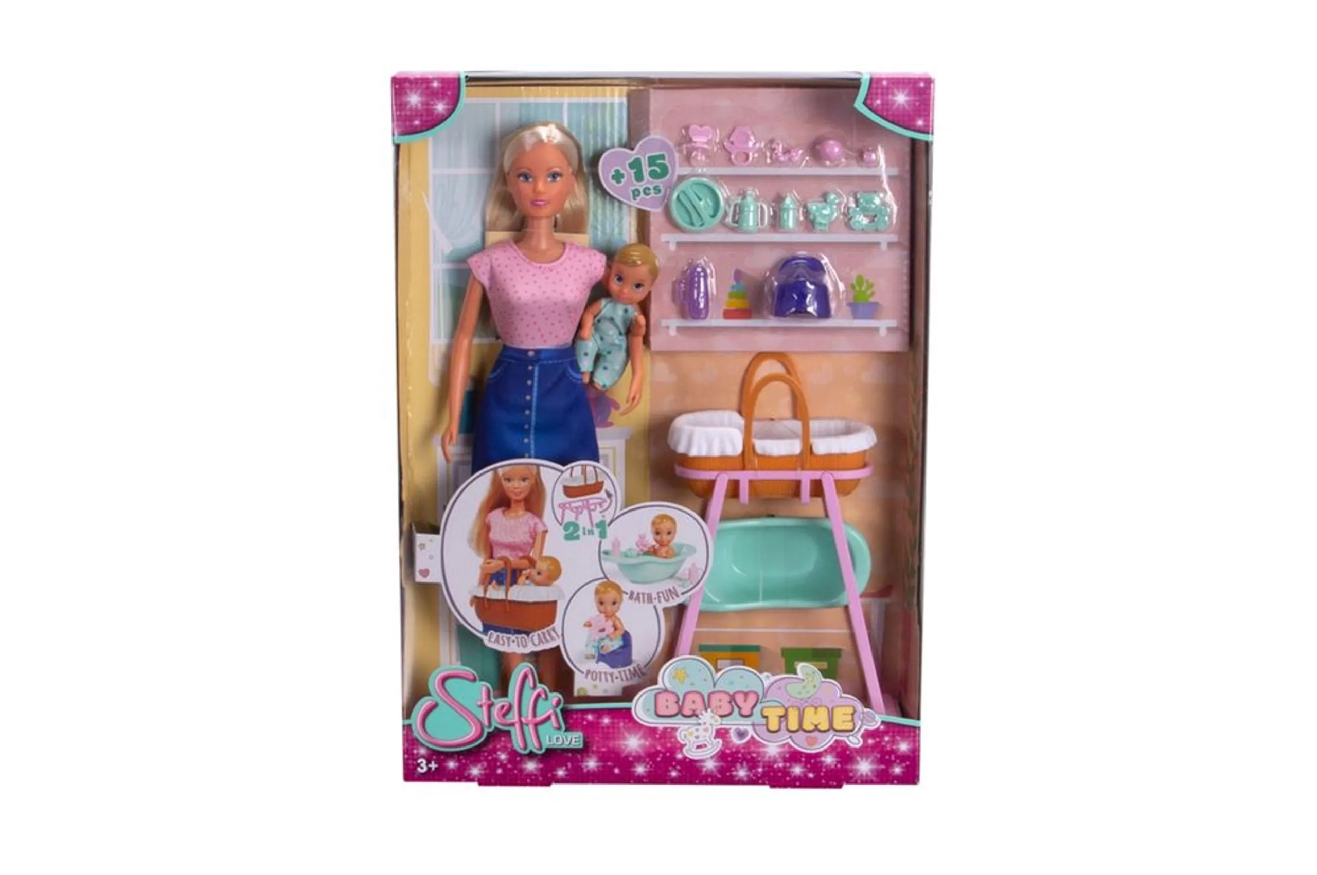 Simba Steffi Love Baby Time Doll - 29 cm Ages 3+