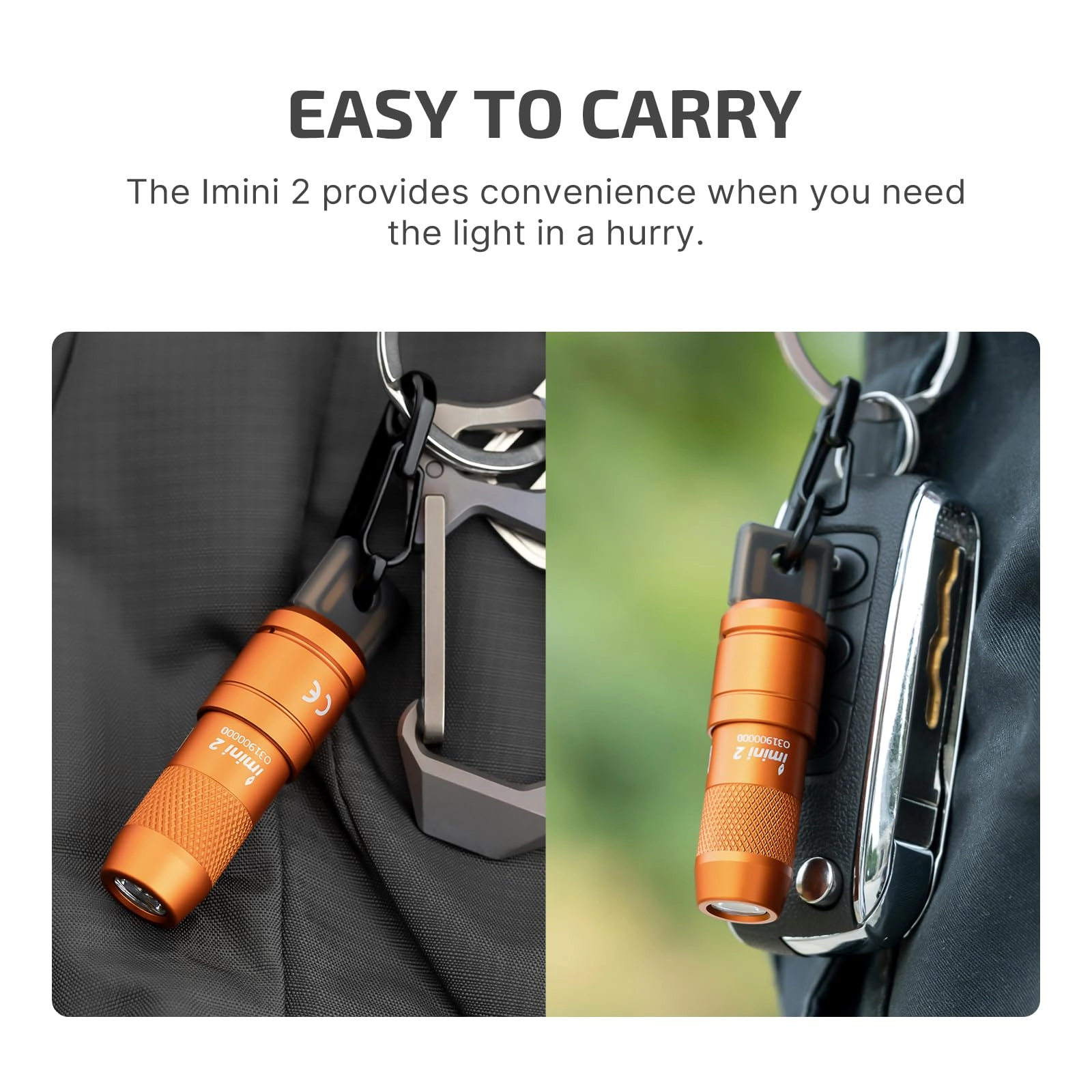 IMINI 2 Keychain Flashlight Rechargeable (50lm)