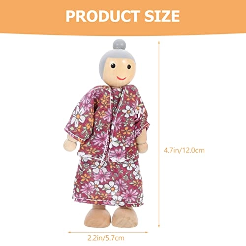 Wooden Dollhouse Family Set - play 6Pcs