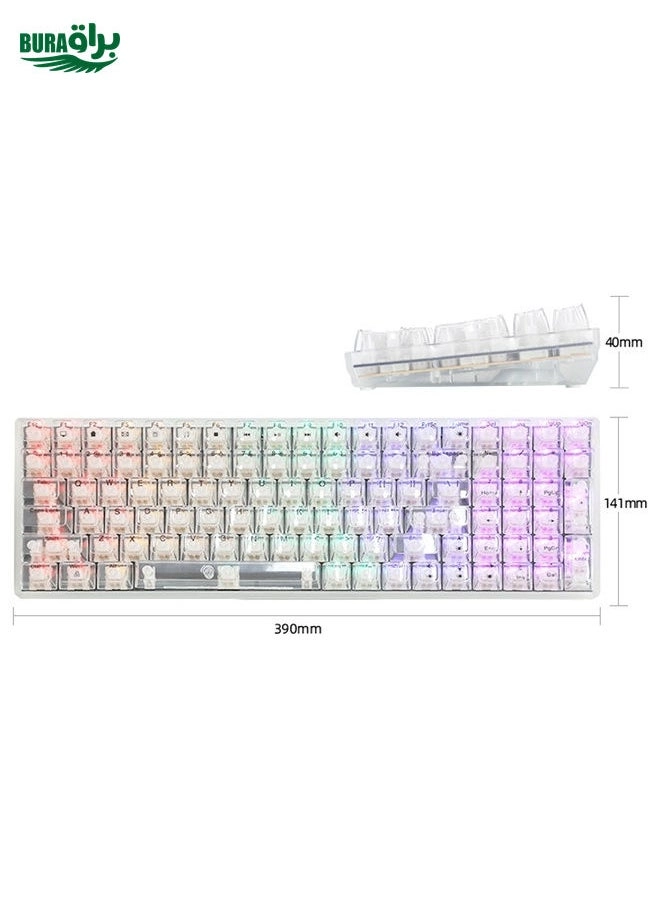 100 Keys Customized Gaming Mechanical Keyboard - 100-key layout Wired