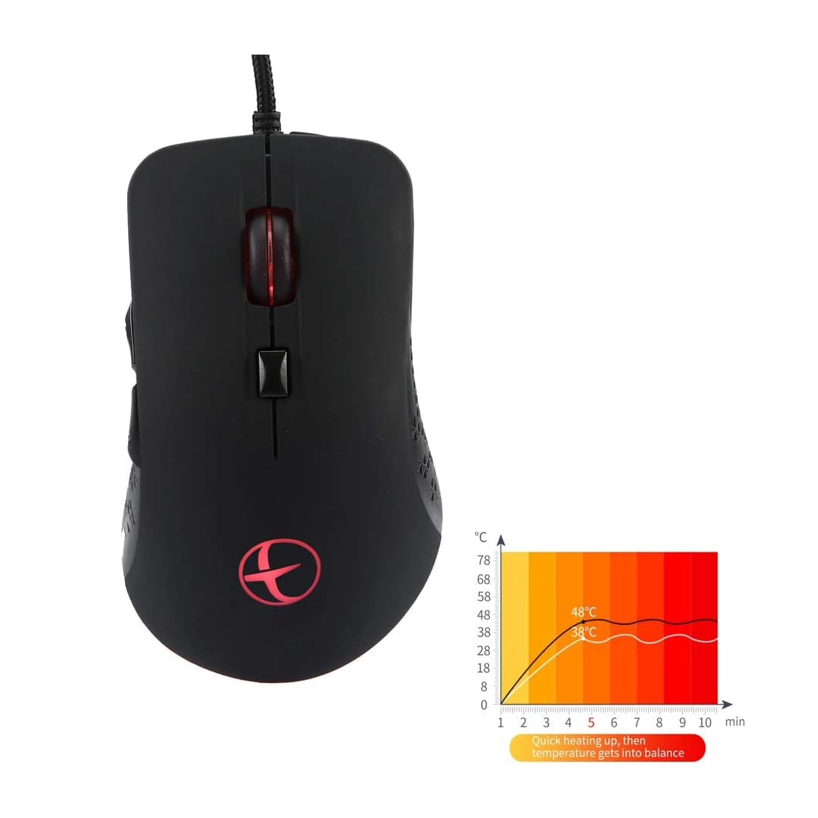 VEEKI Heated Gaming Mouse - USB