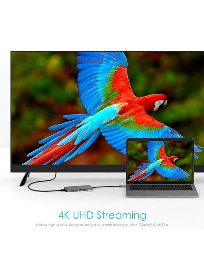 USB C Hub - 4K HDMI Gigabit Ethernet 3 USB 3.0