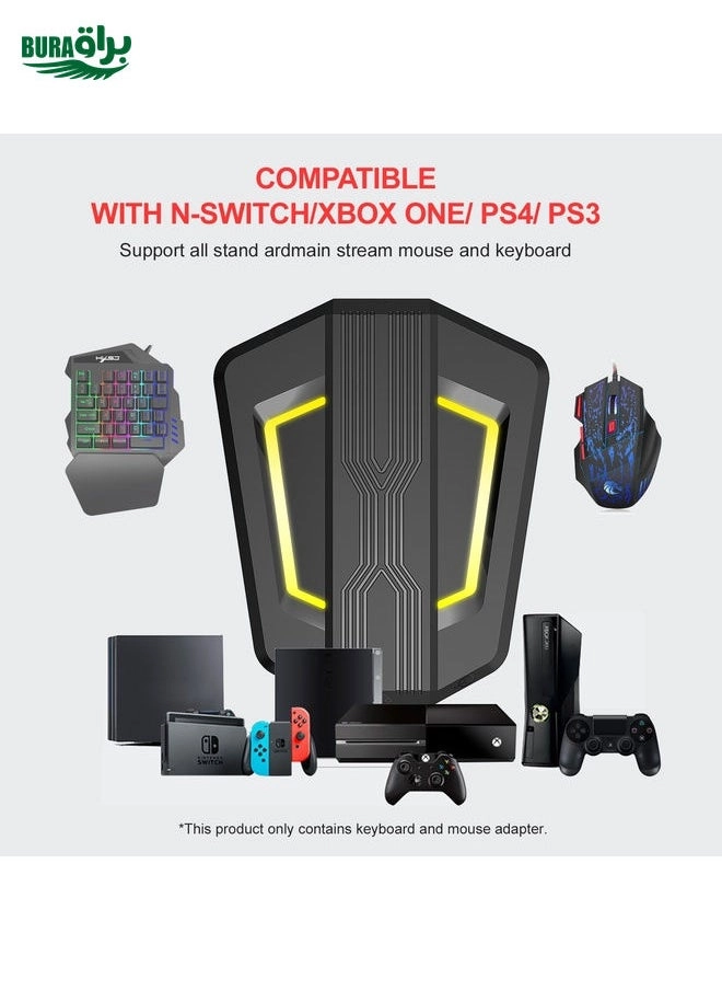 HXSJ P6 - Keyboard Mouse Converter + V100 - One-handed Keyboard + H300 - Gaming Mouse