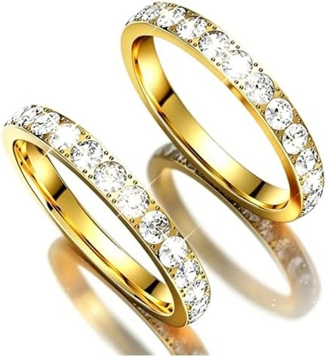 Cubic Zirconia 14K Gold Plated Ring